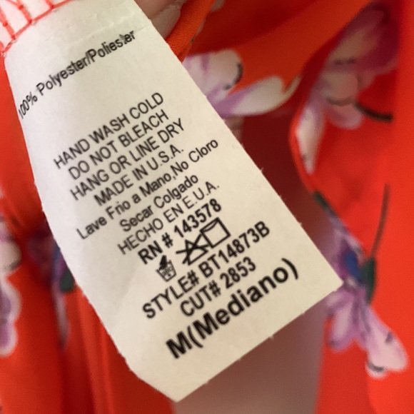 Floral Tie Front Top - Picture 4 of 5